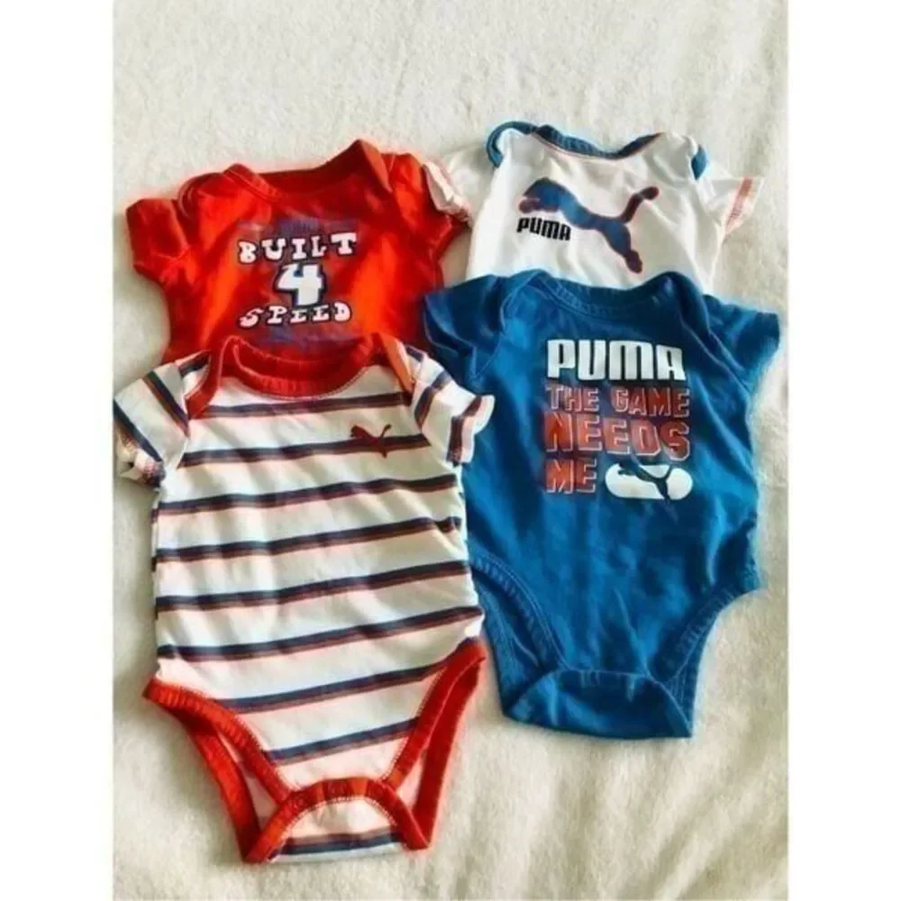 Puma baby 3-6 month 5once, 1 sweater, 1 sweatpants, multi color, 7pc vivid color